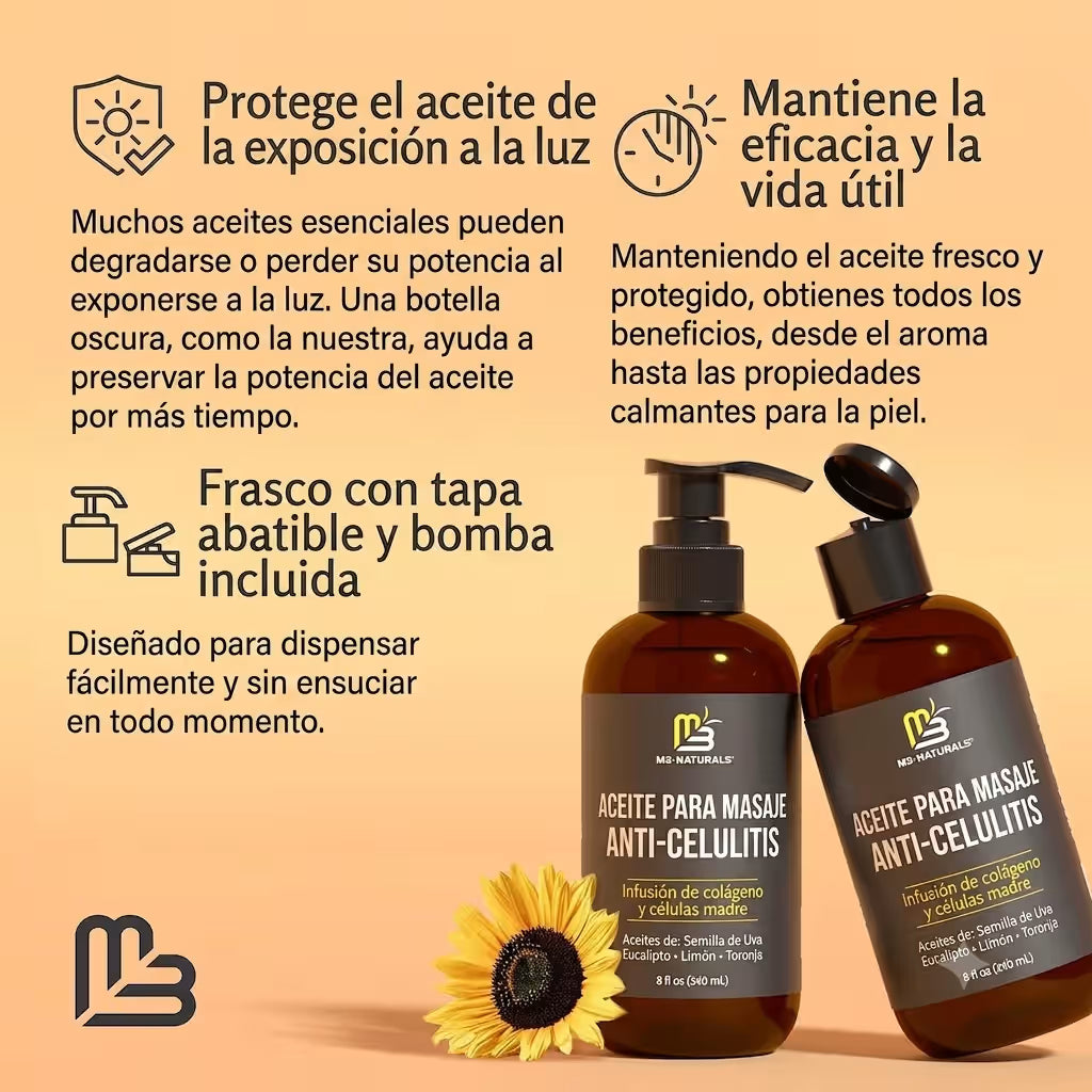 Aceite Anticelulitis — Colágeno + Células Madre · 237ml
